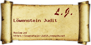 Löwenstein Judit névjegykártya