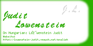 judit lowenstein business card